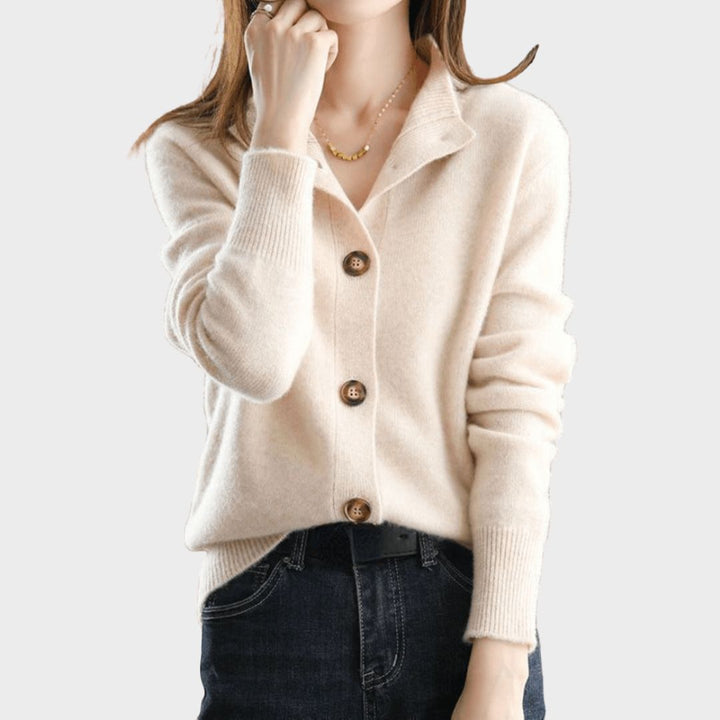 Elise | Luxuriöse und elegante Damen Kaschmir Strickjacke 5