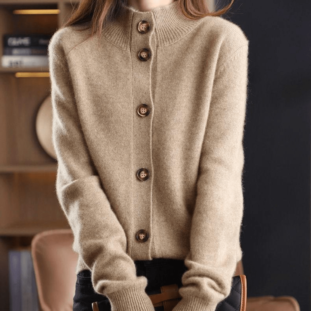 Elise | Luxuriöse und elegante Damen Kaschmir Strickjacke 6