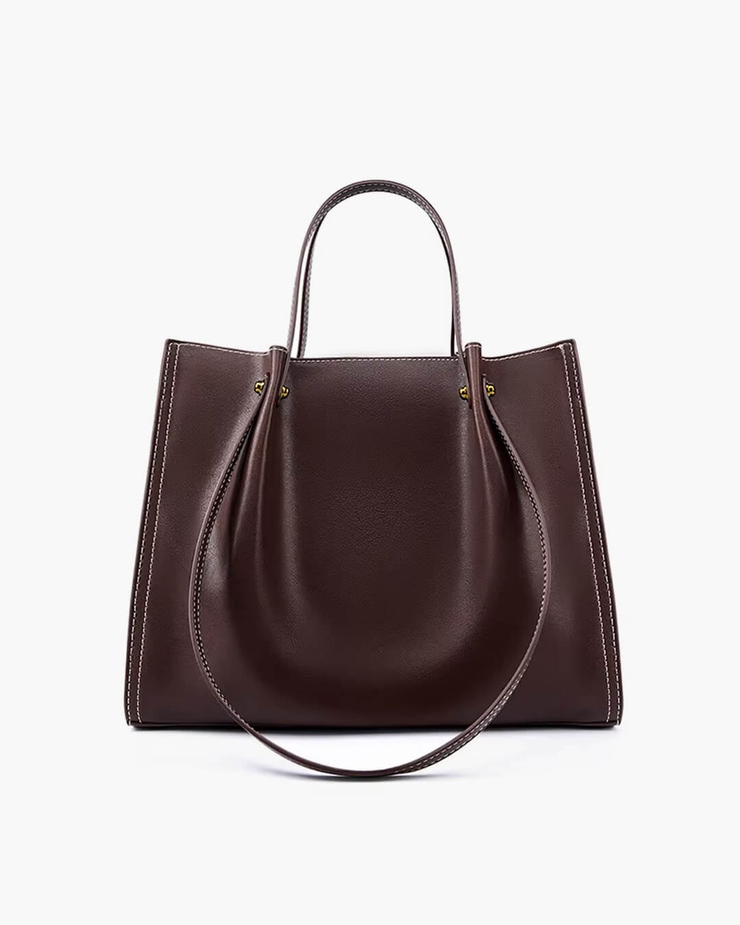 Elowen | Elegante Tragetasche aus Veganem Leder mit Kontrastnähten 2