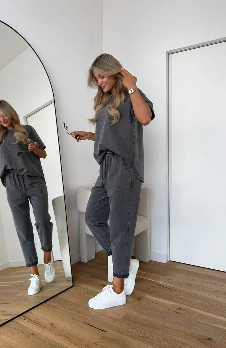 Elysia | Atmungsaktives, Bequemes & Stilvolles Zweiteiliges Baumwoll Set 1