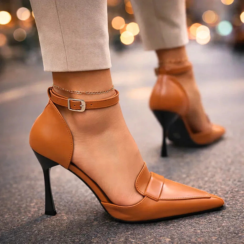 Elysia | Elegante, Hochwertige &amp; Stilvolle Damen Pumps mit Knöchelriemen 0