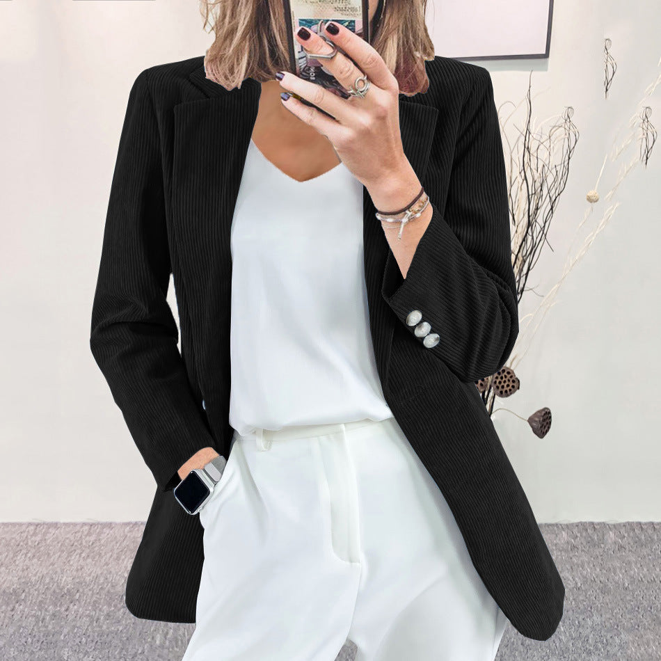 Elysia | Eleganter, Zeitloser &amp; Bequemer Damen Cord-Blazer 0