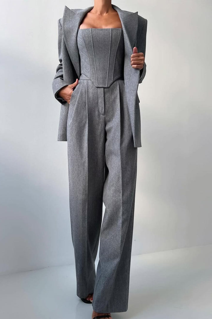 Elysia | Elegantes Anzug Set Damen – Raffiniert, Vielseitig &amp; Mit Fischgrätenmuster 5