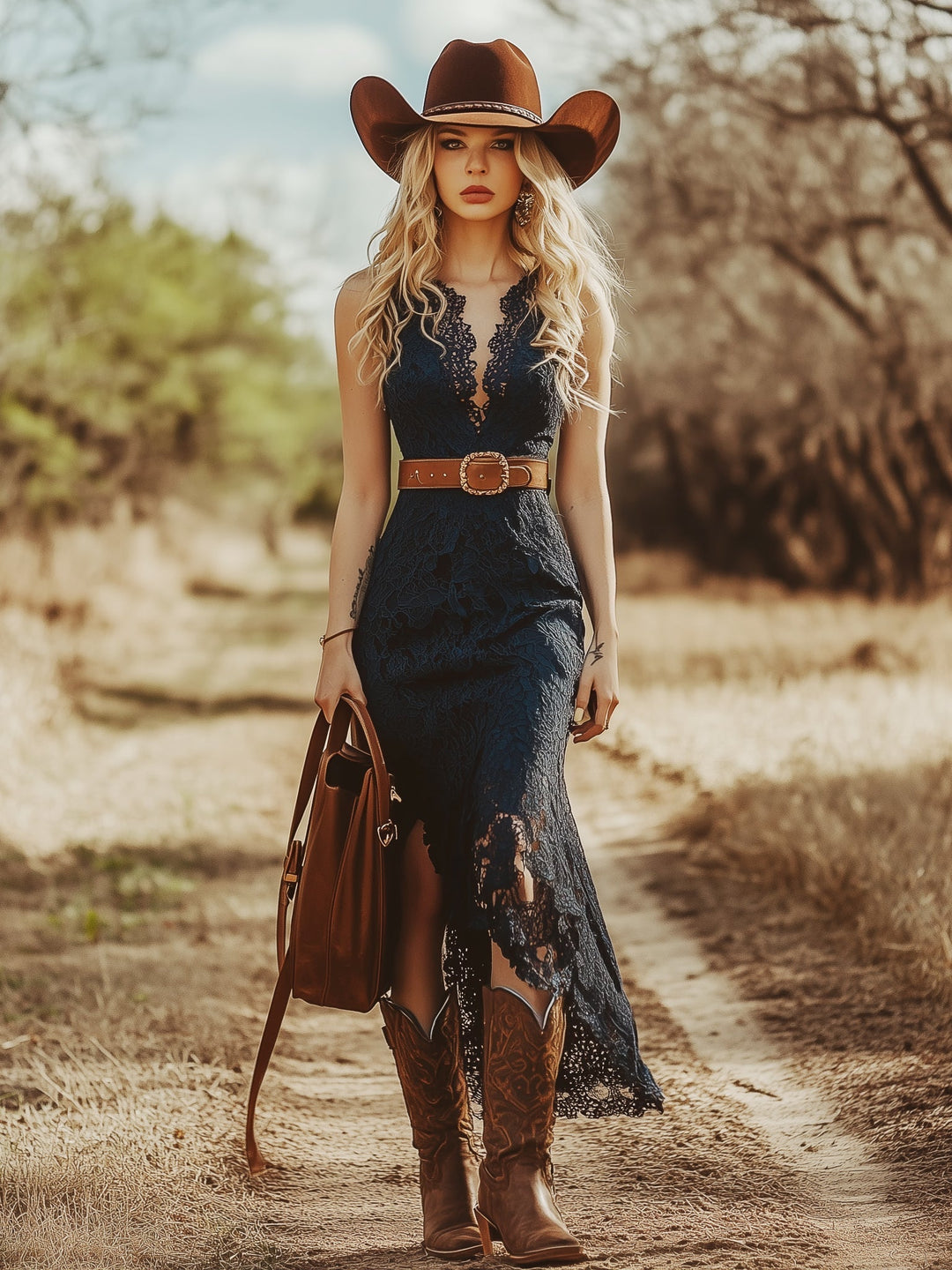 Elysia | Elegantes V-Ausschnitt Kleid Hochzeitsgast – Festliche Kleider Damen im Midi-Stil 1