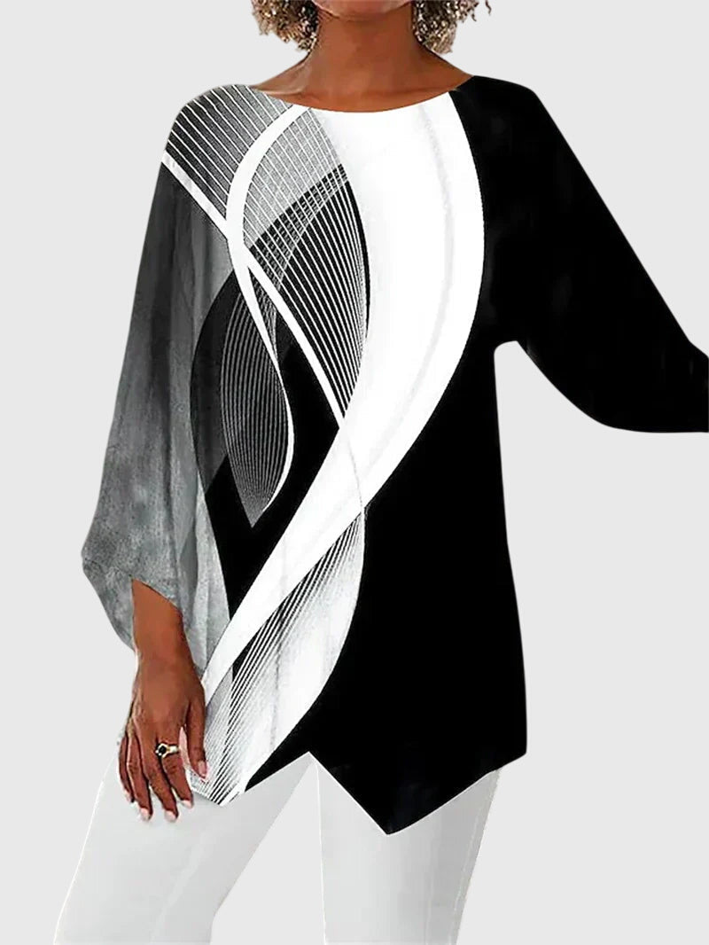 Elysia | Elegantes, Asymmetrisches Damenoberteil mit Schmetterlingsdruck 3