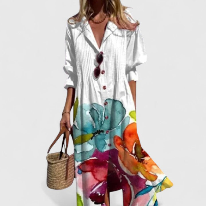 Elysia | Elegantes, Farbenfrohes &amp; Leichtes Boho-Sommerkleid 0