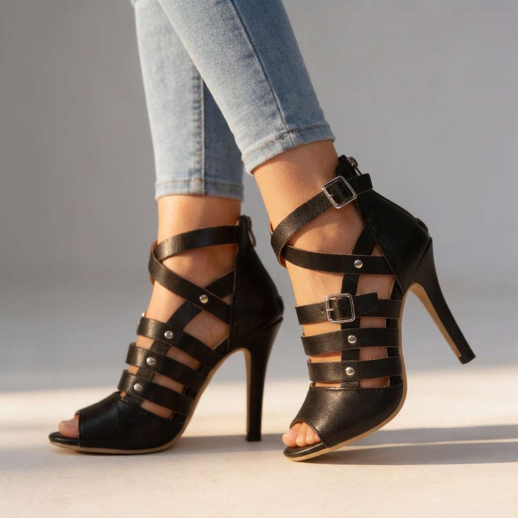 Elysia | Gladiator Sandalen Damen Elegant Sommer Stil Stiletto Absatz 0
