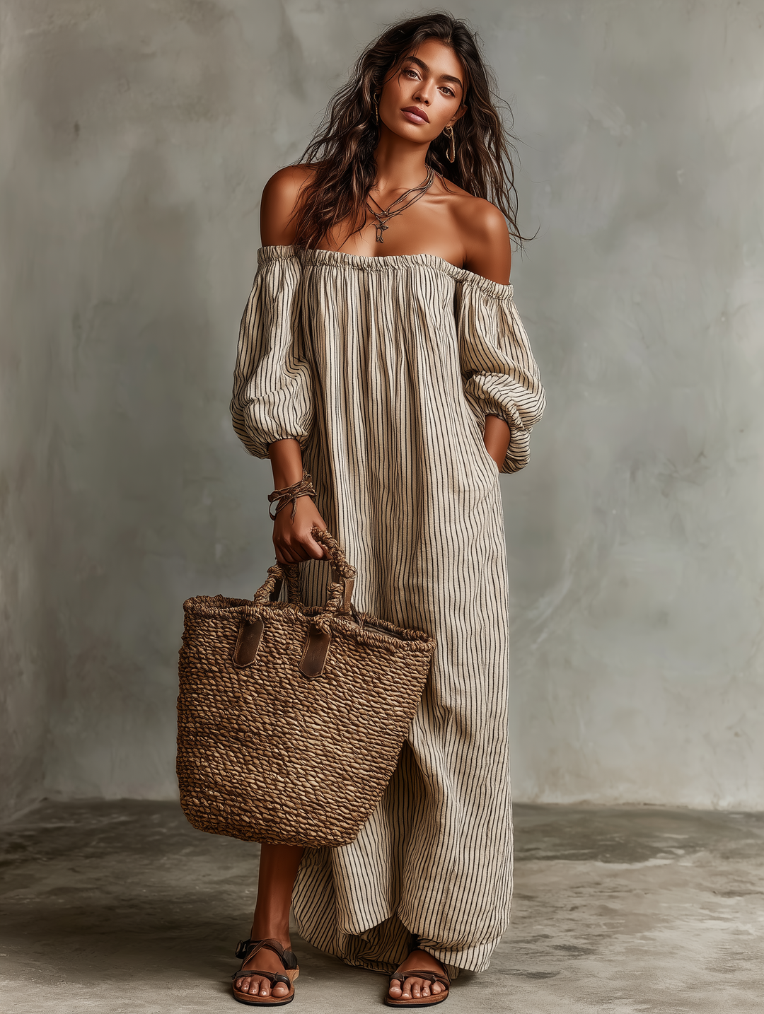 Elysia | Luftig, Elegant &amp; Feminin Schulterfreies Maxikleid 1