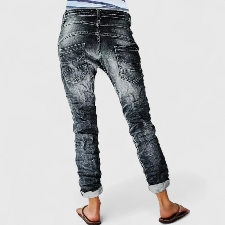Elysia | Trendige Distressed Damenjeans mit Weitem Bein – Casual &amp; Bequem 1