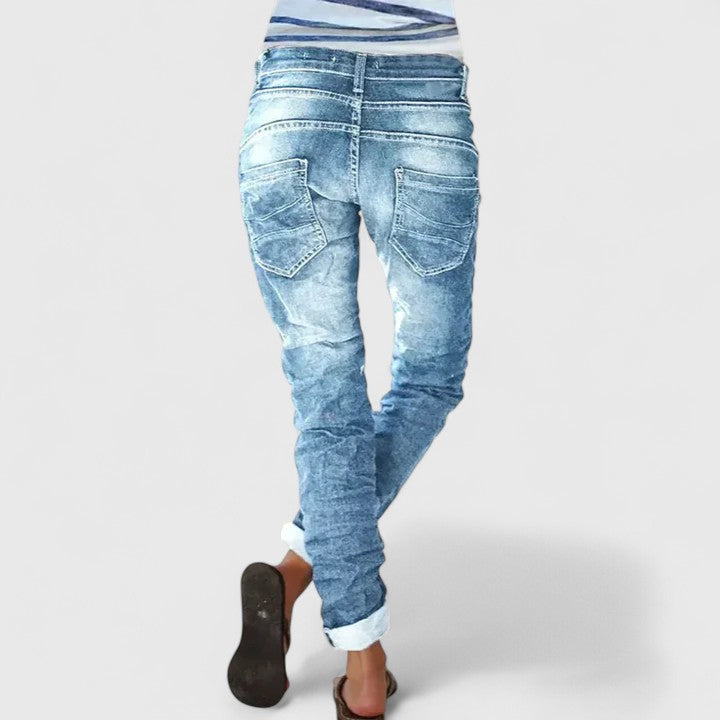 Elysia | Trendige Distressed Damenjeans mit Weitem Bein – Casual &amp; Bequem 2