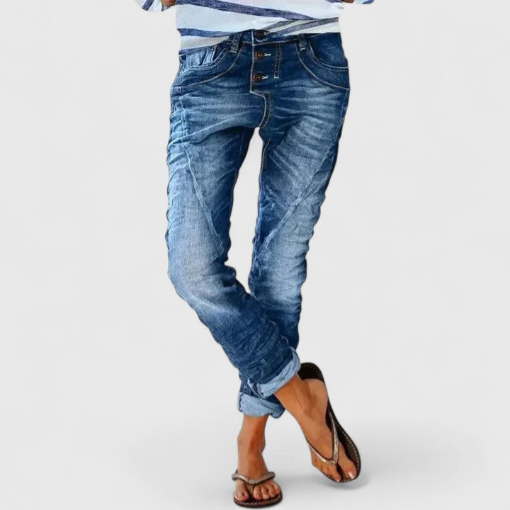 Elysia | Trendige Distressed Damenjeans mit Weitem Bein – Casual &amp; Bequem 5