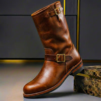 Benjamin | Stylish Men's Leather Boots in Vintage Look