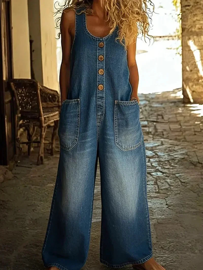 Emma | Lässiger und Vintage ärmelloser Damen Jumpsuit 1