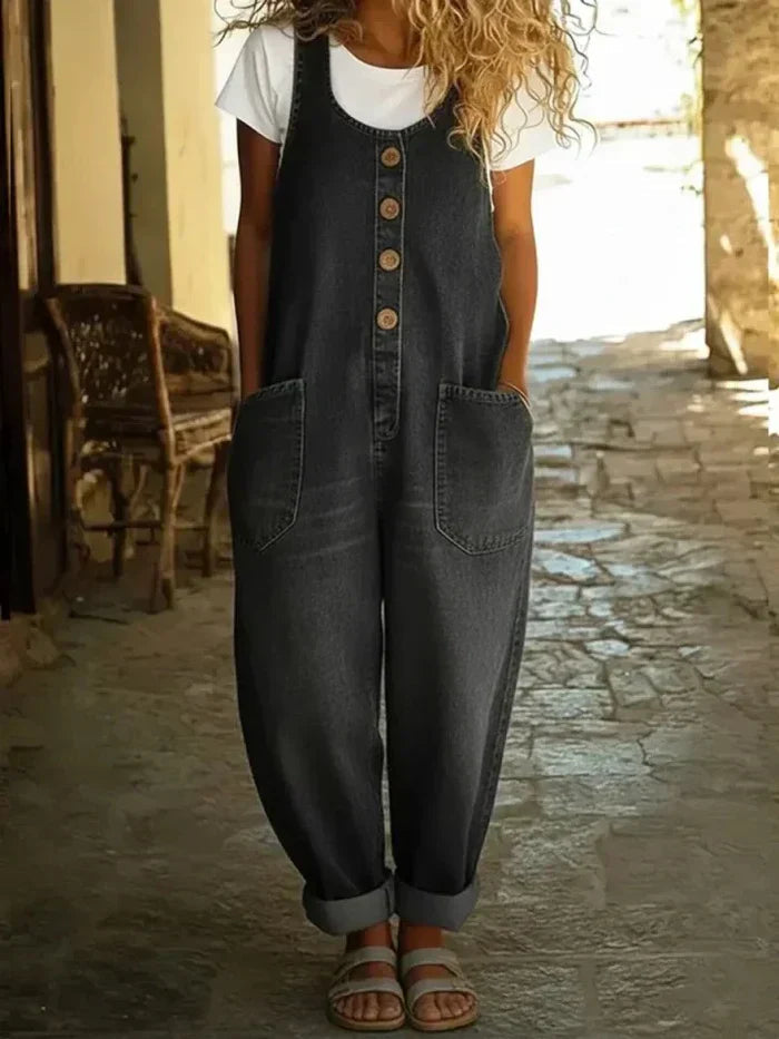 Emma | Lässiger und Vintage ärmelloser Damen Jumpsuit 2