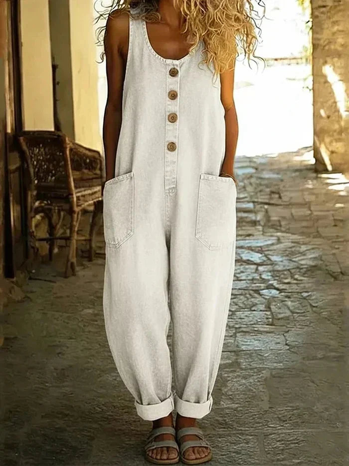 Emma | Lässiger und Vintage ärmelloser Damen Jumpsuit 3