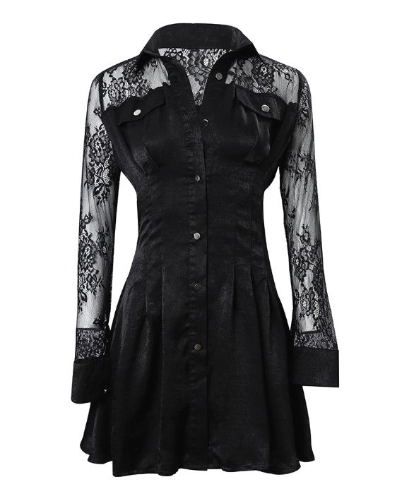 Evelina | Elegantes, Feminines Damenkleid – Festliches Mini-Kleid mit Spitzenärmeln 8
