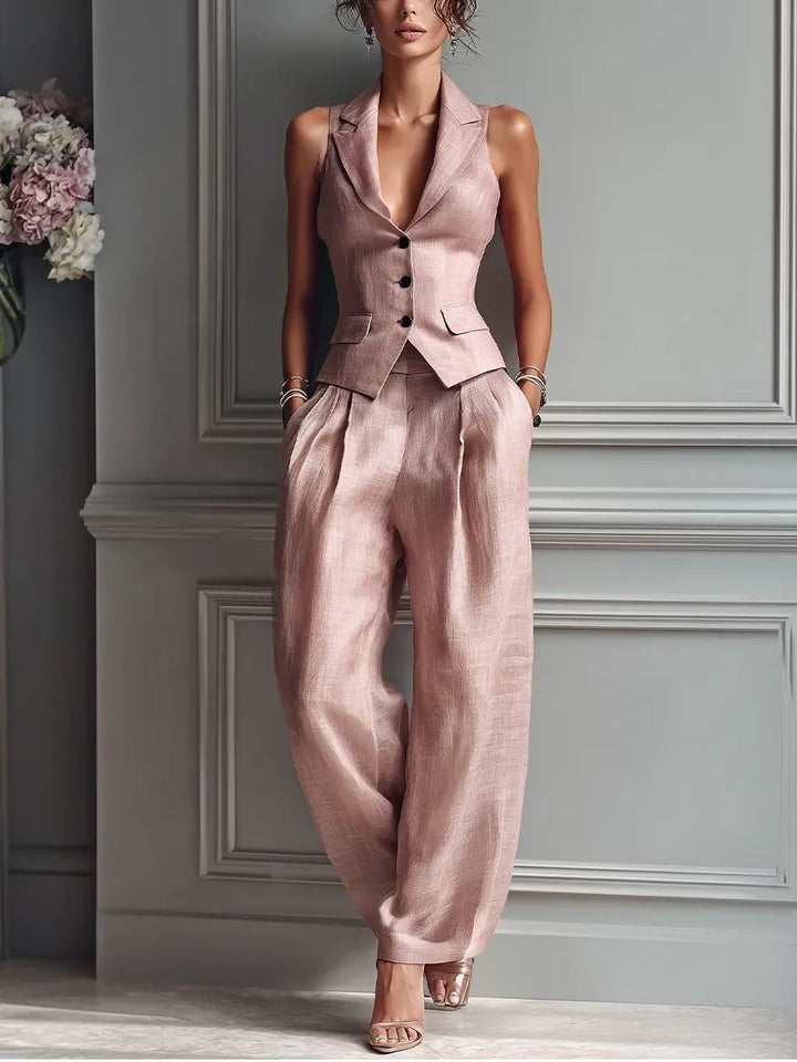Evelyn | Elegantes und raffiniertes Weste zweiteiliges Set 0