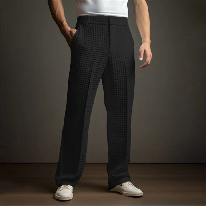 Fino | Atmungsaktive, Elegante & Bequeme Herren Waffelhose 0