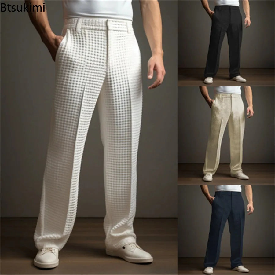 Fino | Atmungsaktive, Elegante & Bequeme Herren Waffelhose 1