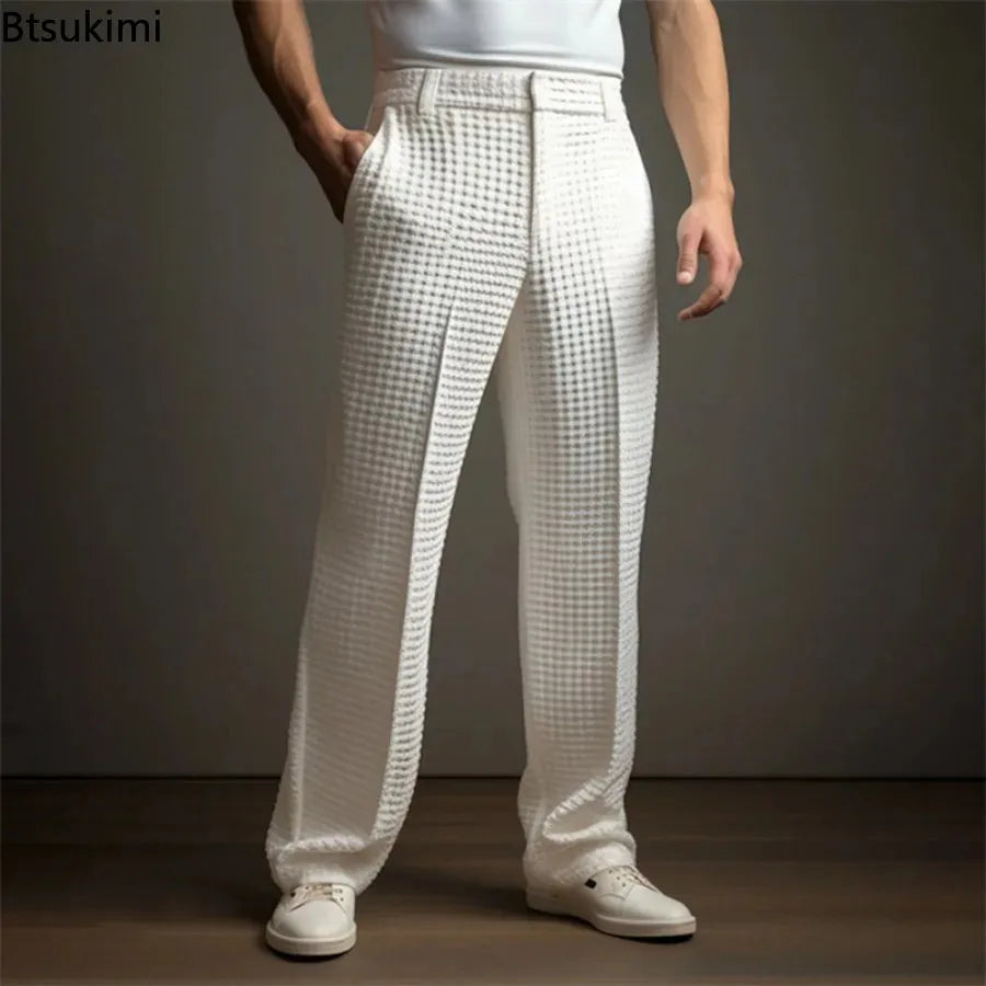 Fino | Atmungsaktive, Elegante & Bequeme Herren Waffelhose 3
