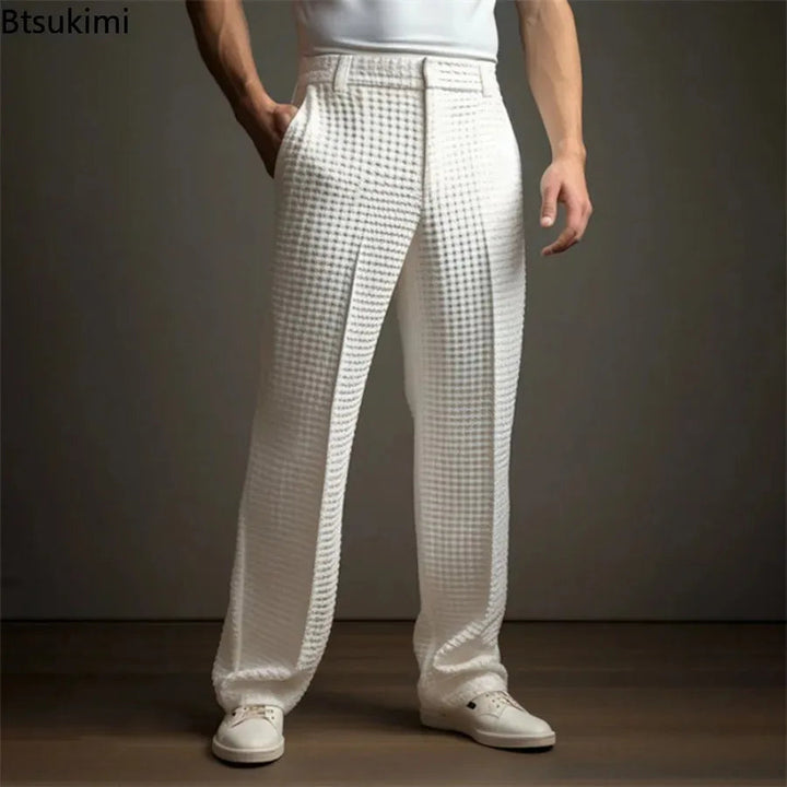 Fino | Atmungsaktive, Elegante & Bequeme Herren Waffelhose 3