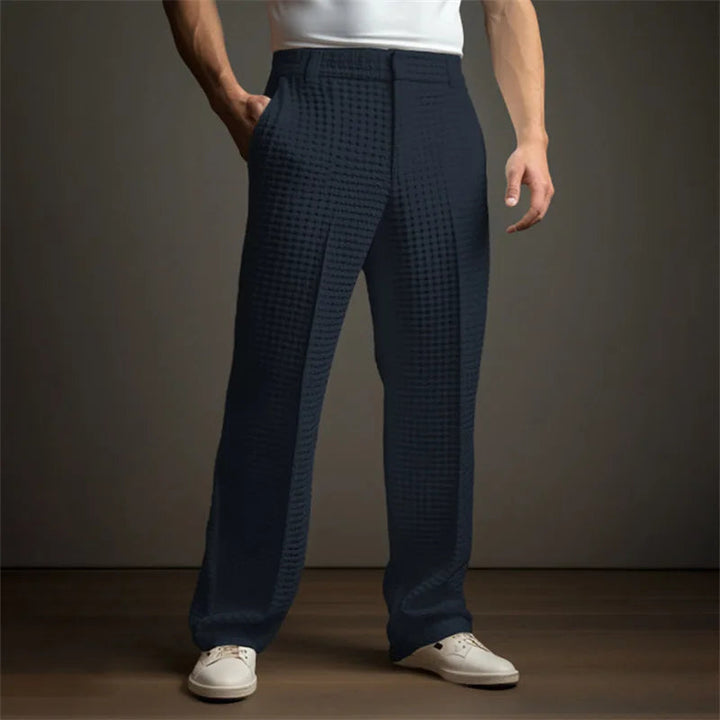 Fino | Atmungsaktive, Elegante & Bequeme Herren Waffelhose 9