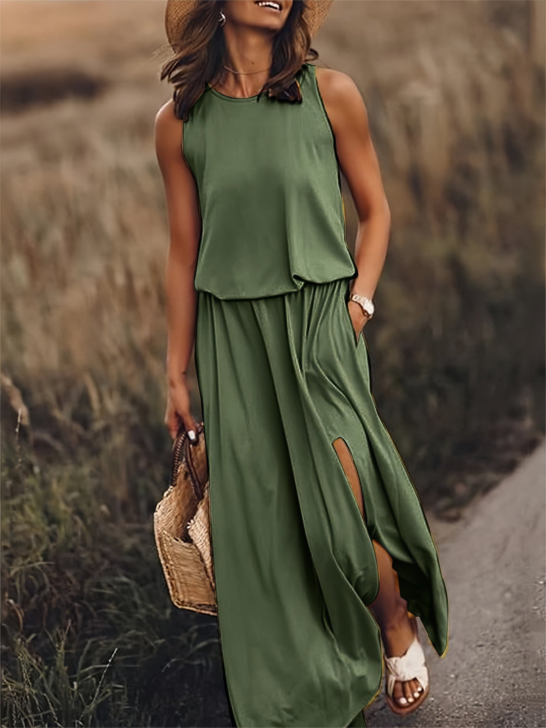 Fiona | Elegantes, Ärmelloses Damenkleid – Festliches Blouson-Maxikleid für Hochzeitsgäste 6