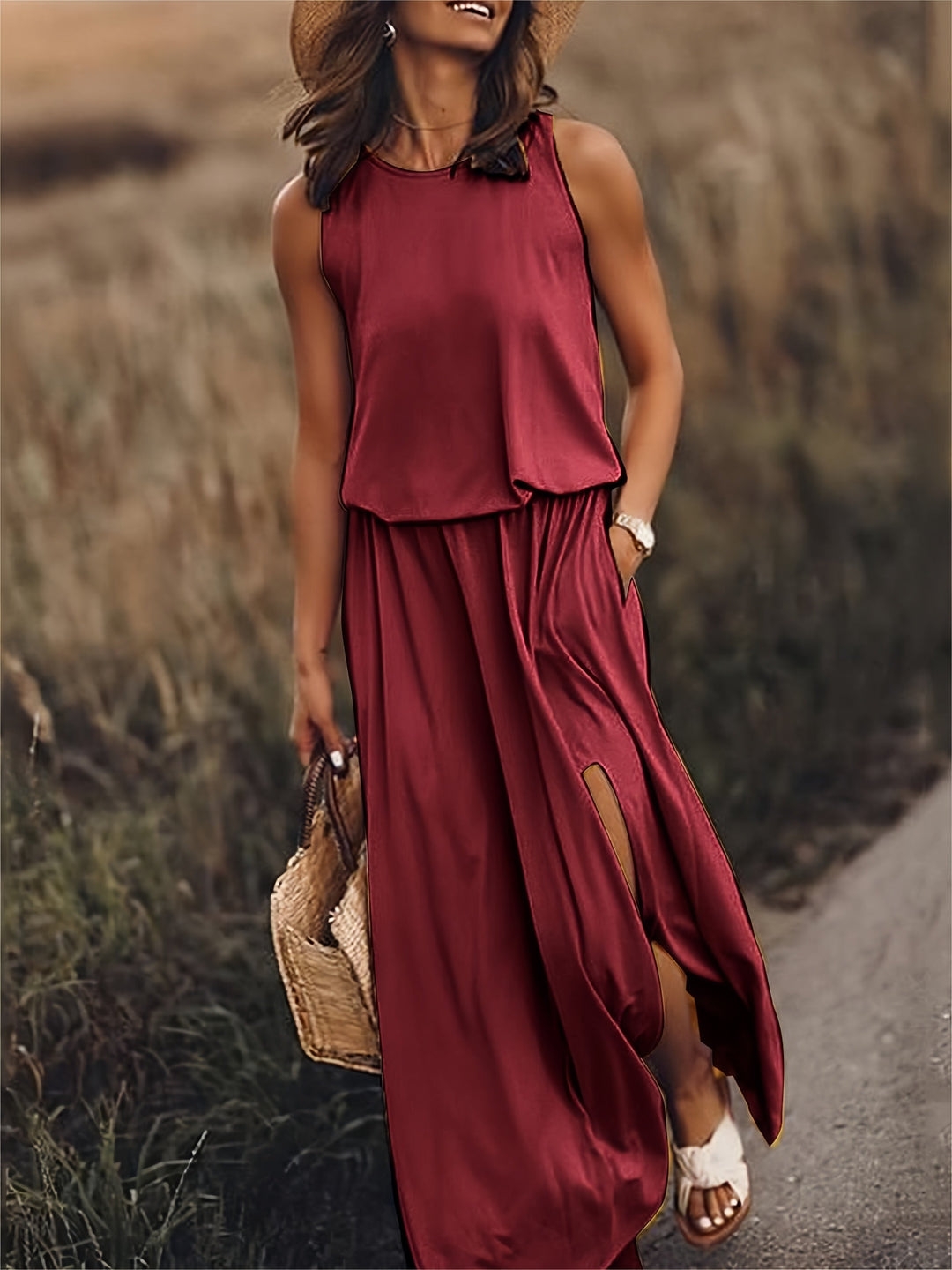 Fiona | Elegantes, Ärmelloses Damenkleid – Festliches Blouson-Maxikleid für Hochzeitsgäste 7