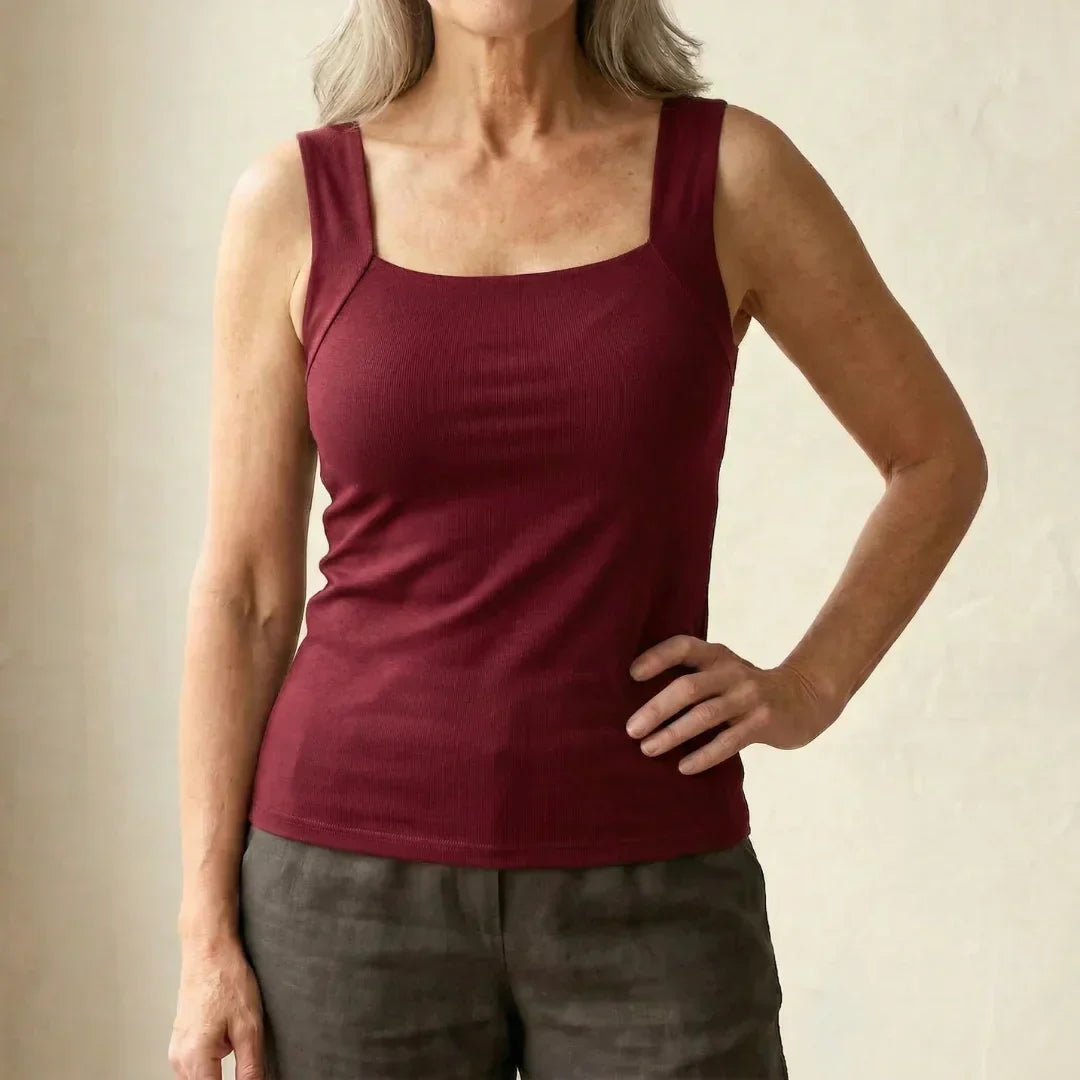 Fiona | Elegantes, Bequemes &amp; Unterstützendes Tanktop Damen Weiß 6