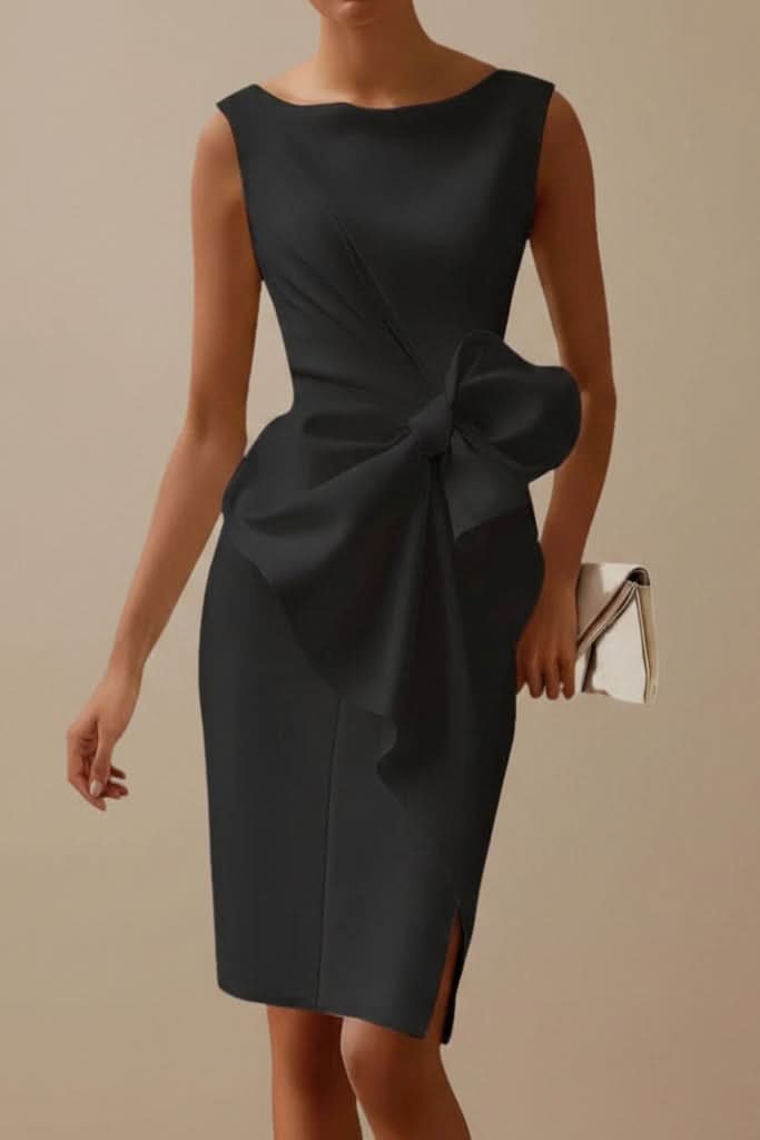 Fleur | Elegantes Midikleid mit auffälliger Schleife 9
