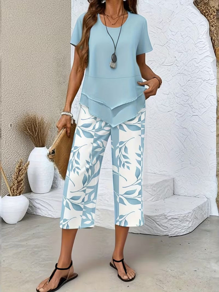 Flora | Elegantes, Bequemes Damen Set – Botanisches Twin Set für Sommerlichkeit 1