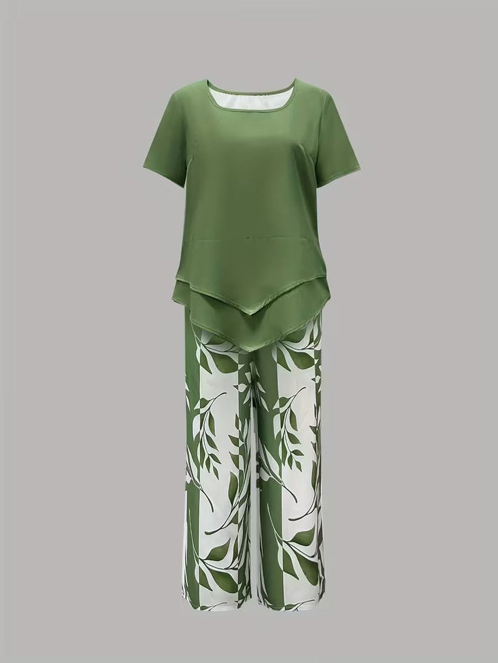 Flora | Elegantes, Bequemes Damen Set – Botanisches Twin Set für Sommerlichkeit 4