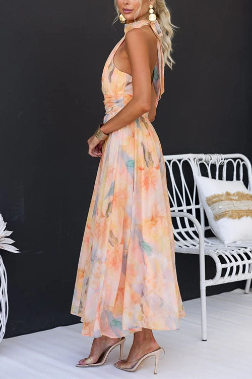 Florentina | Maxikleid Sommer Elegantes Blumenmuster Anmutig Fit 4