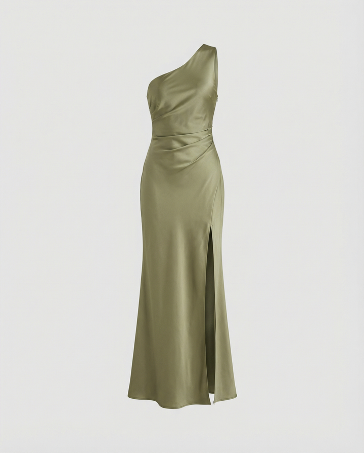 Florenz | Elegantes, Asymmetrisches One-Shoulder-Abendkleid aus Satin 2