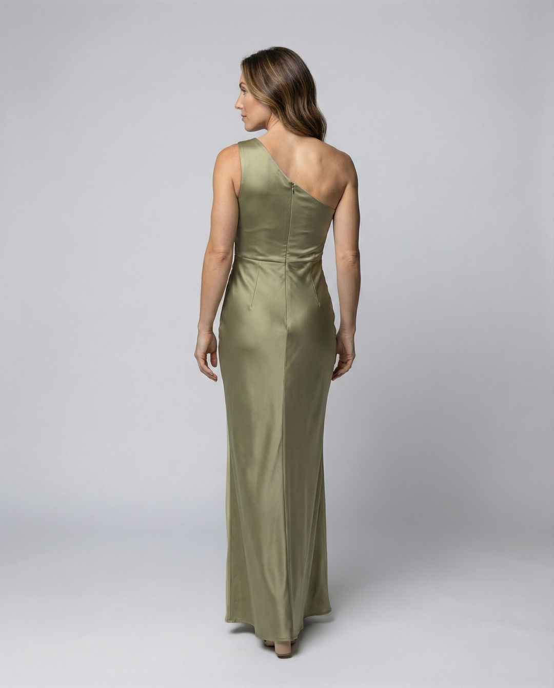 Florenz | Elegantes, Asymmetrisches One-Shoulder-Abendkleid aus Satin 3