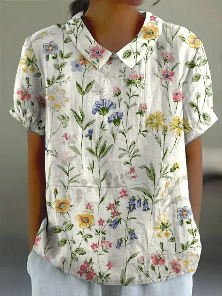 Florien | Langärmlige Bluse mit Vintage-Blumenmuster 1
