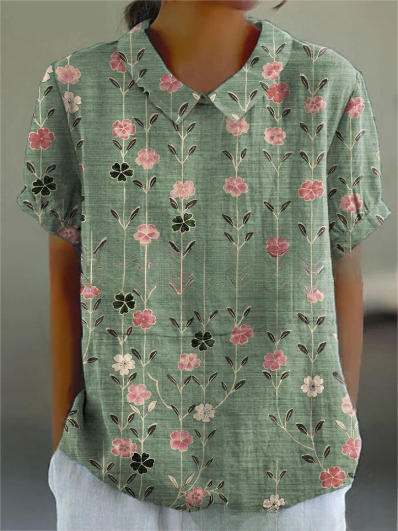 Florien | Langärmlige Bluse mit Vintage-Blumenmuster 10