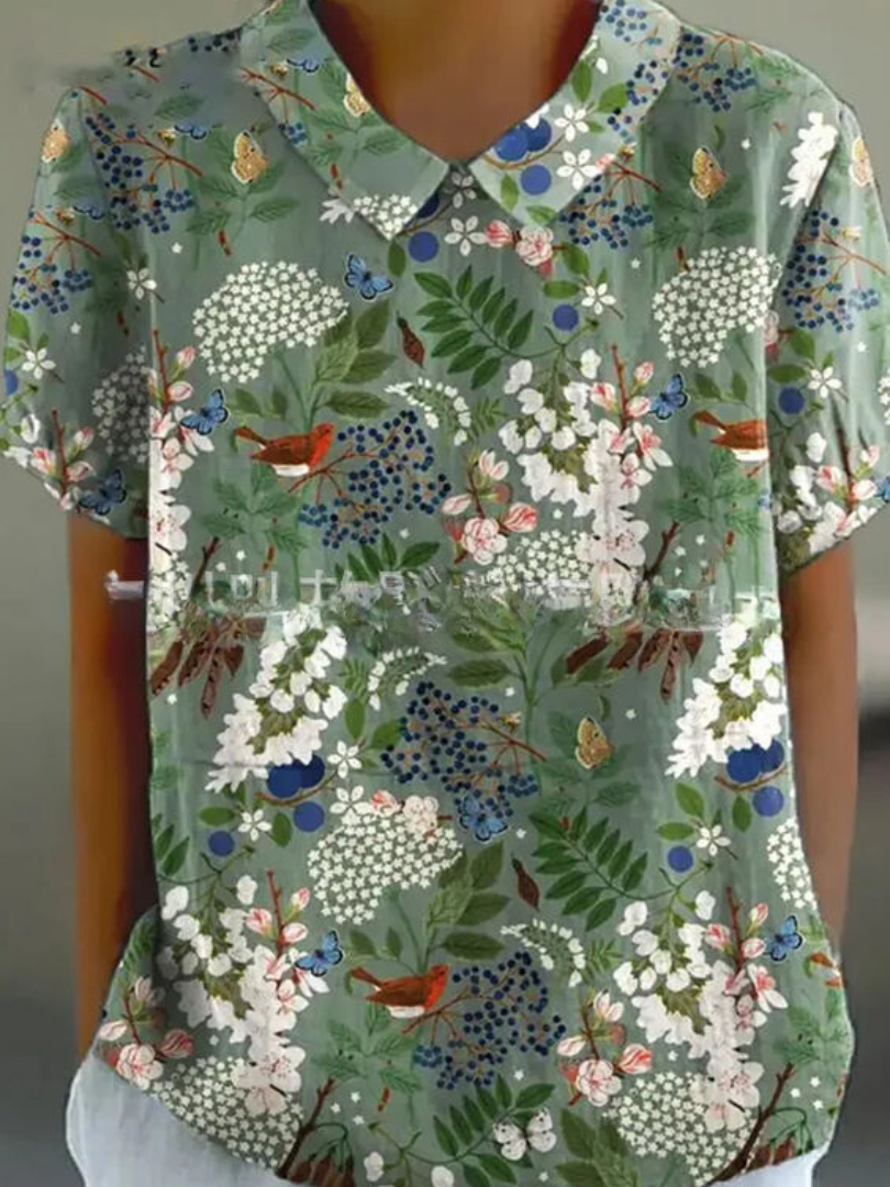 Florien | Langärmlige Bluse mit Vintage-Blumenmuster 4