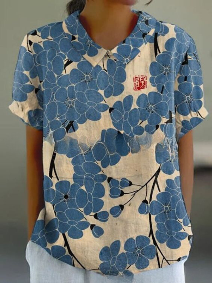 Florien | Langärmlige Bluse mit Vintage-Blumenmuster 8