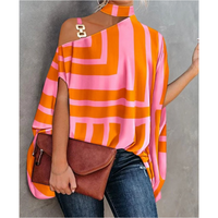 Marie | Elegant off-shoulder striped tunic for women