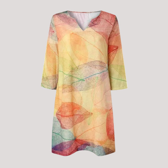 Franziska | Bequemes und lässiges Kleid mit botanischem Print 1