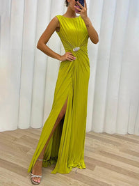Simone | Flowing Wedding Guest Dress with Pleated Design