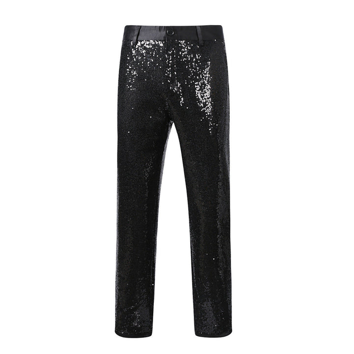 Glareon | Herren Hosen Pailletten Glamourös Modern Fit 2