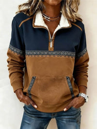 Hannah | Cozy Aztec Fleece Pullover with Western-Inspired Style