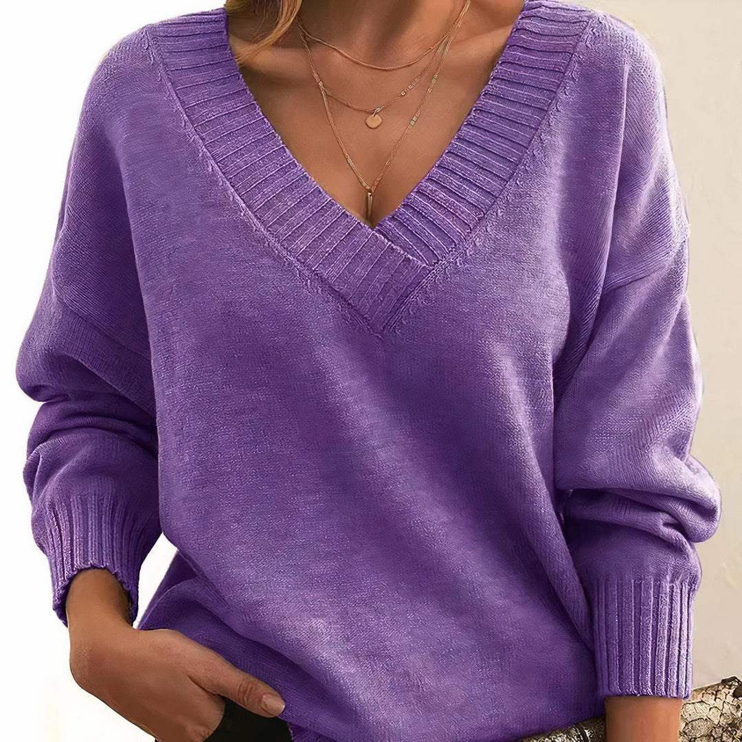 Grace | Luxuriöser Kaschmir-Strickpullover mit V-Ausschnitt 10