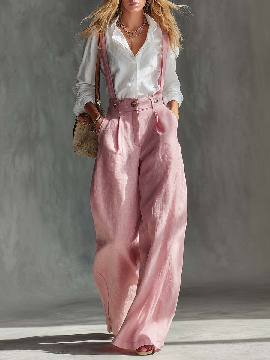 Gwendolyn | Bequeme, Stilvolle &amp; Zeitlose Damen-Latzhose mit weitem Bein 0