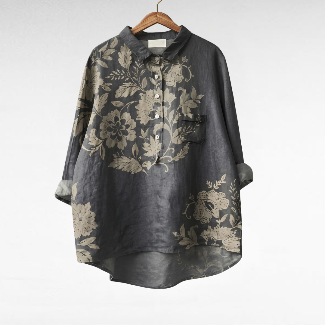 Harmonia | Elegante, Atmungsaktive Damenbluse mit Blumendruck 0