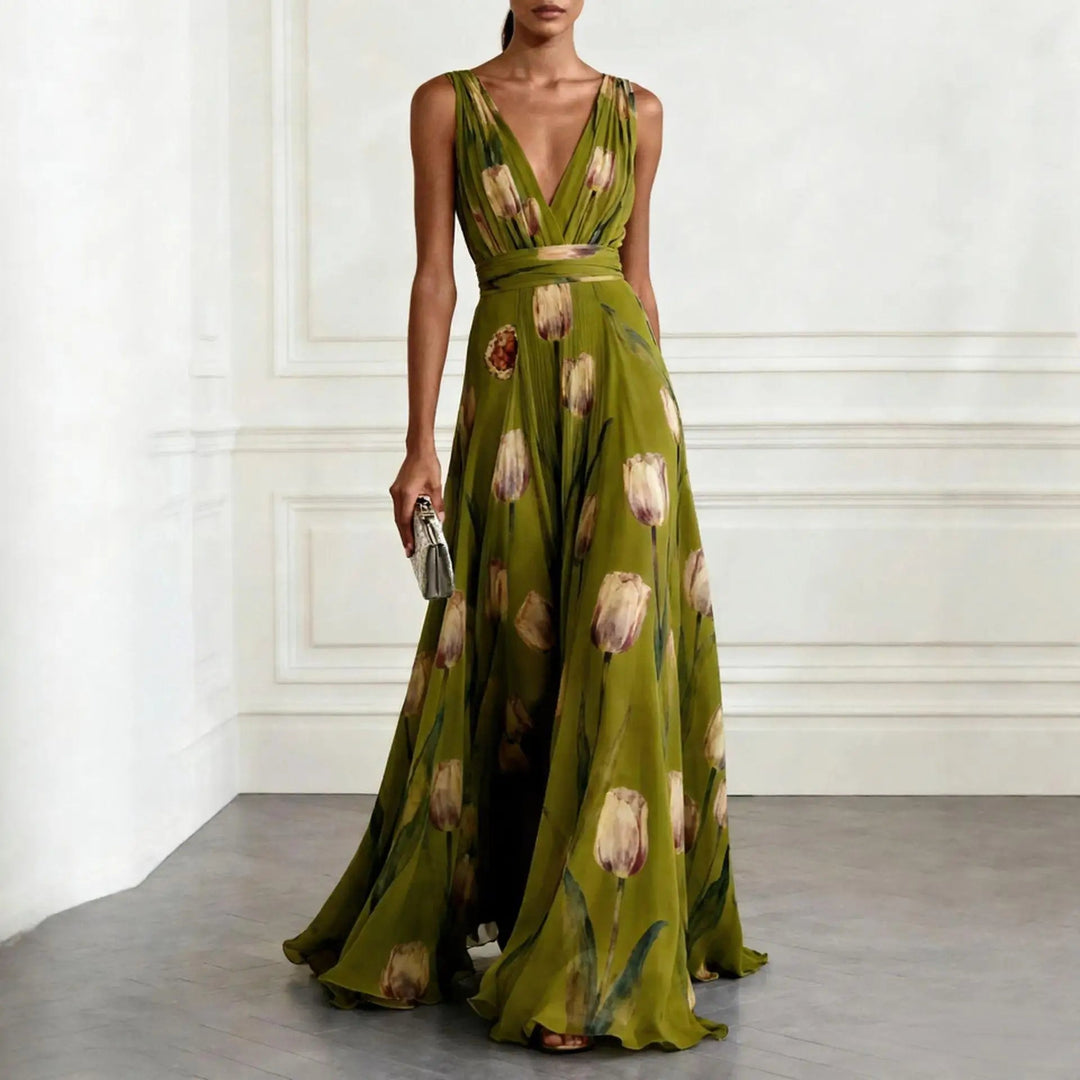 Harmonia | Elegantes Maxikleid mit Blumenmuster – Fließend & Festlich für Sommeranlässe 5
