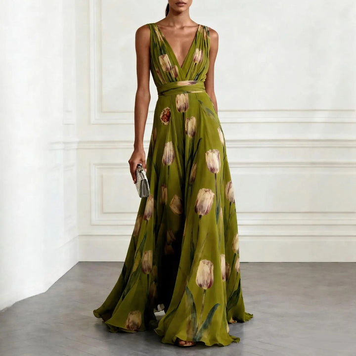 Harmonia | Elegantes Maxikleid mit Blumenmuster – Fließend & Festlich für Sommeranlässe 5