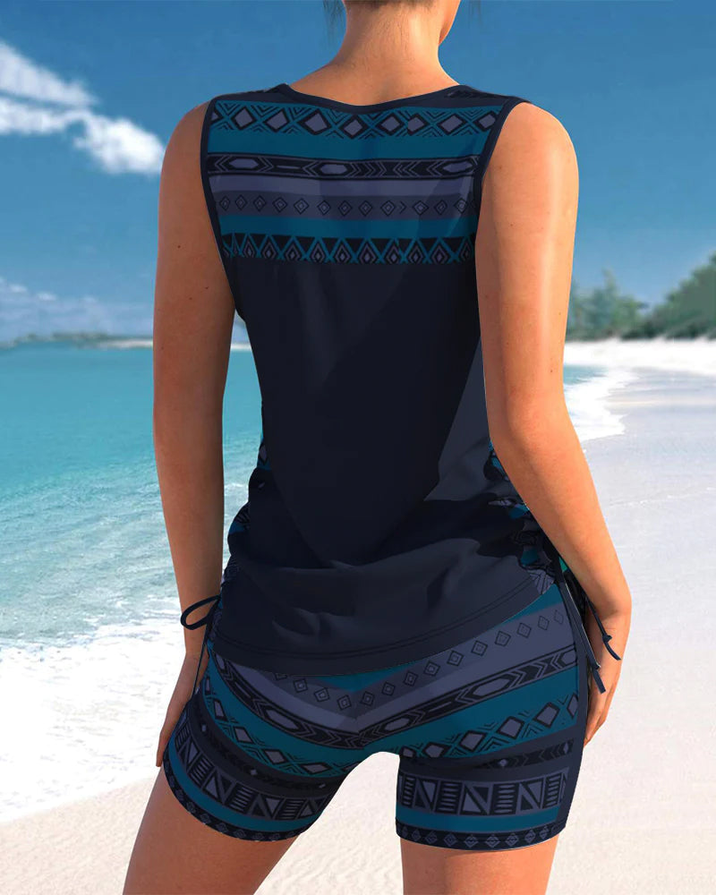 Heidi-Mode | Elegantes, Geometrisches &amp; Bequemes Druck Tankini Set 8